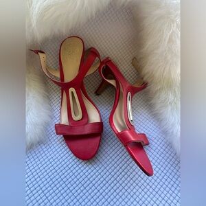Vince Camuto Red Heels with Glossy Finish